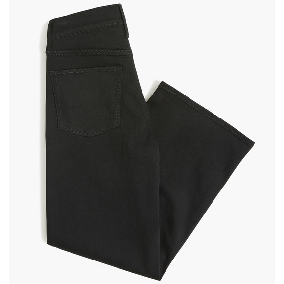 J.Crew Cropped Wide Leg Black Jean All Day Stretch High Rise Womens US 33 NWT - Picture 4 of 16